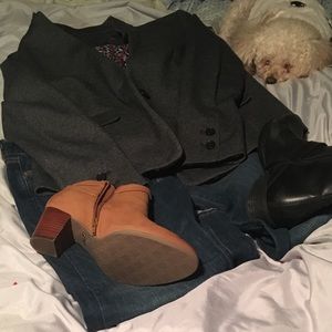 Loft dark grey blazer size 8